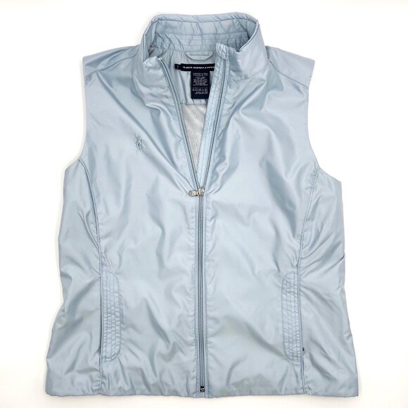 Ralph Lauren Golf Womens Light Blue Zip-Up Vest Women’s Large Tennis Pickleball - Picture 1 of 10
